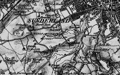 Old map of Humbledon in 1898