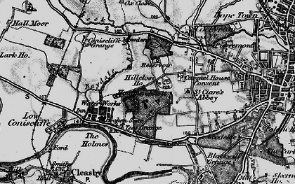 Old map of Hummersknott in 1897