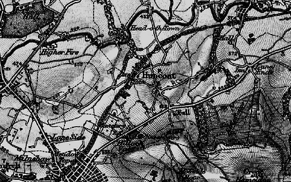 Old map of Huncoat in 1896