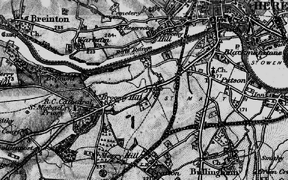 Old map of Hunderton in 1898