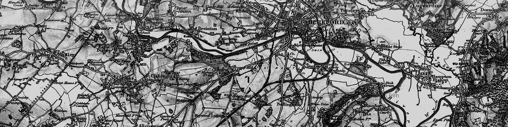 Old map of Hunderton in 1898