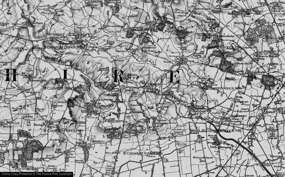 Old Map of Hundleby, 1899 in 1899