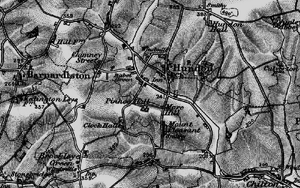 Old map of Hundon in 1895