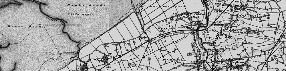 Old map of Banks Marsh in 1896