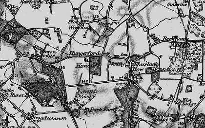 Old map of Billingbear Park in 1895