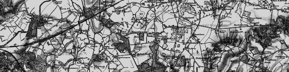 Old map of Billingbear Park in 1895