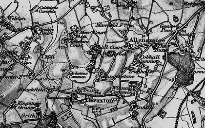 Old map of Hungerstone in 1898