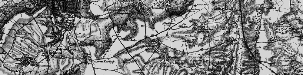 Old map of Hungerton in 1899