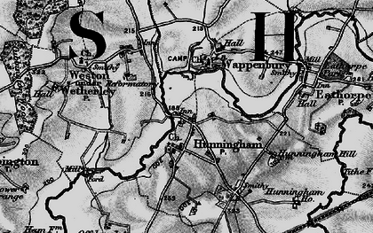 Old map of Hunningham in 1898