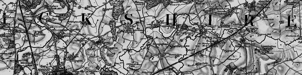 Old map of Hunningham in 1898