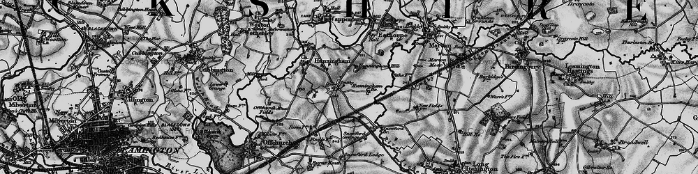 Old map of Hunningham Hill in 1898