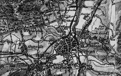 Old map of Hunny Hill in 1895