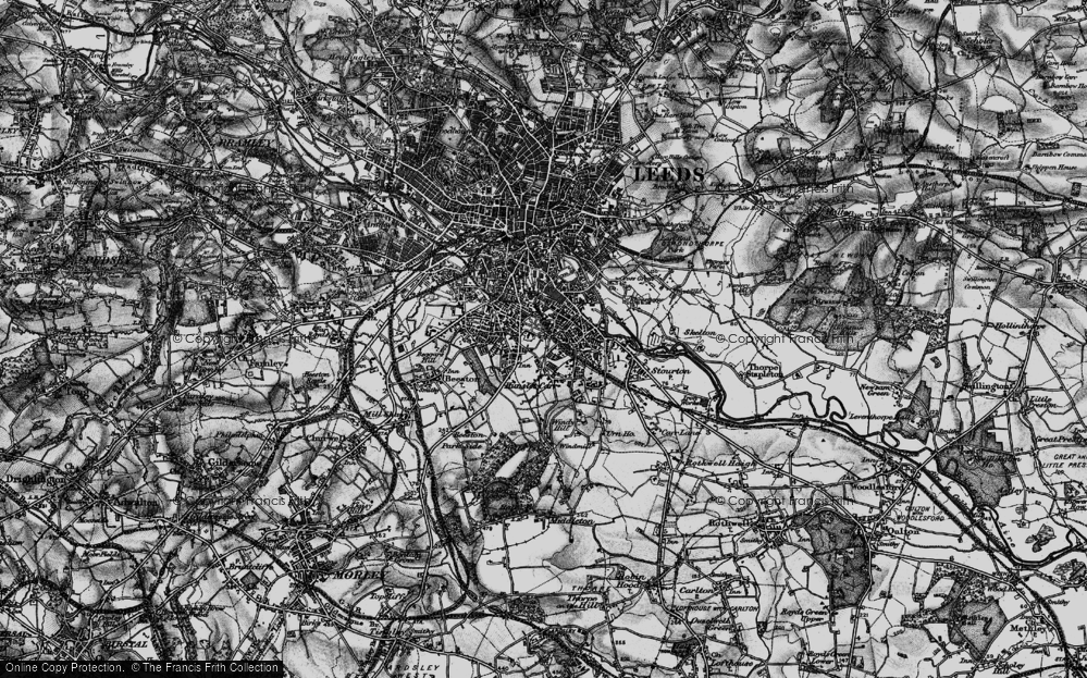 Old Map of Hunslet, 1896 in 1896