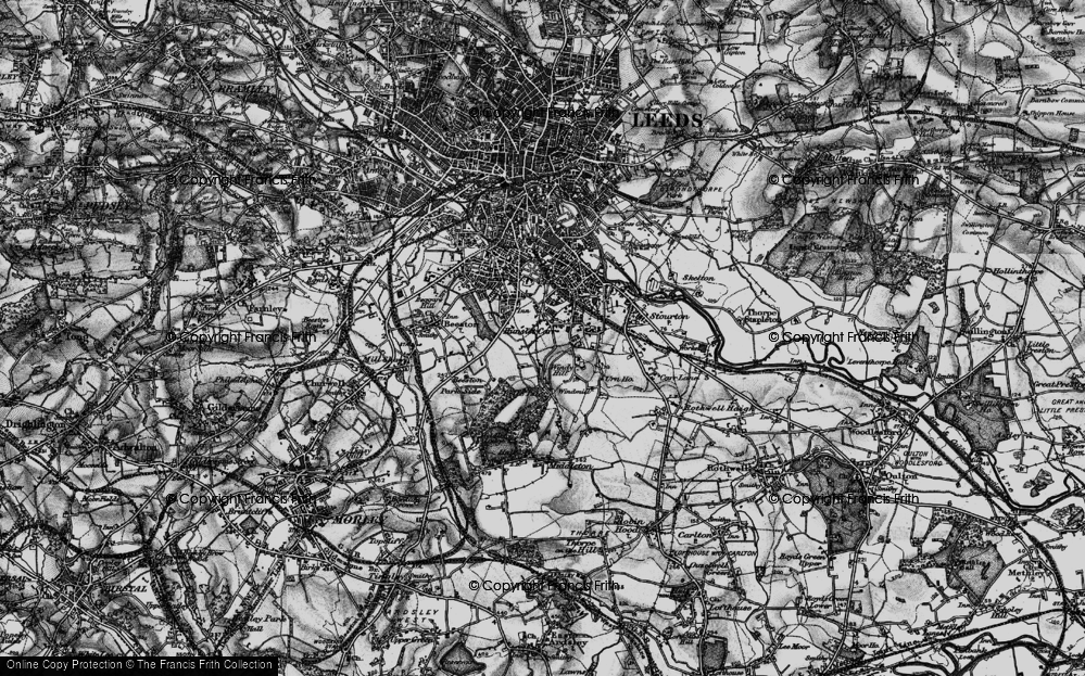 Old Map of Hunslet Carr, 1896 in 1896