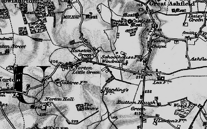 Old map of Hunston Green in 1898