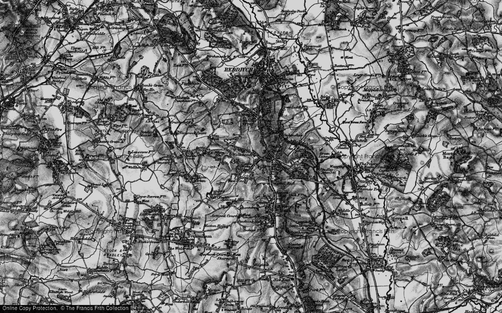 Old Map of Hunt End, 1898 in 1898