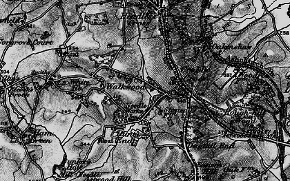 Old map of Hunt End in 1898