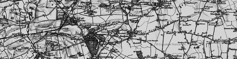 Old map of Banham Moor in 1898