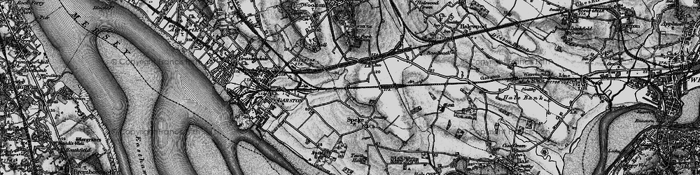 Old map of Hunt's Cross in 1896