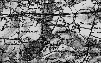 Old map of Hunters Forstal in 1894