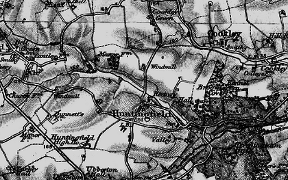 Old map of Huntingfield in 1898