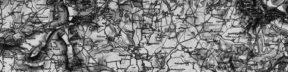 Old map of Huntingford in 1898
