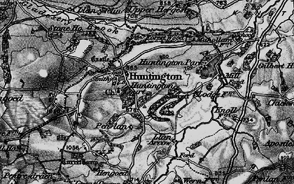 Old map of Huntington in 1896