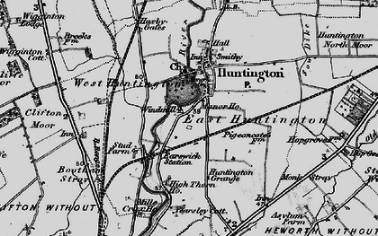 Old map of Huntington in 1898