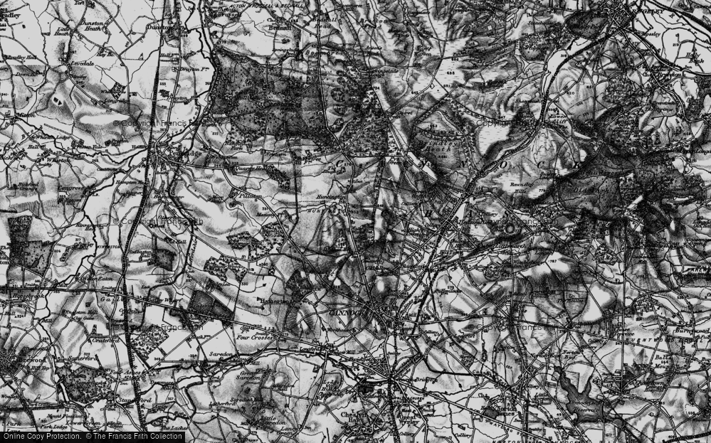 Old Map of Huntington, 1898 in 1898