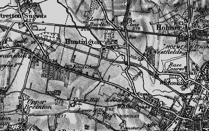 Old map of Huntington in 1898