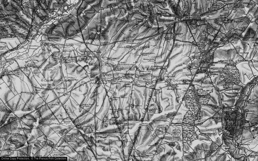 Old Map of Historic Map covering Old Stoke in 1895