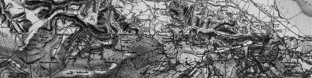 Old map of Huntscott in 1898