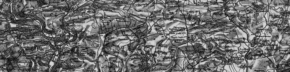 Old map of Bampton Down in 1898