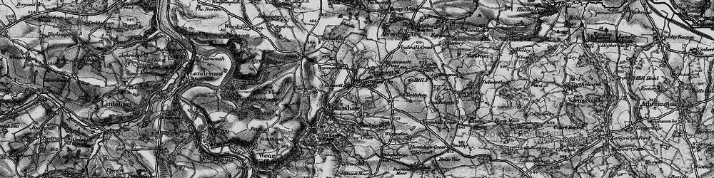 Old map of Huntshaw Water in 1895