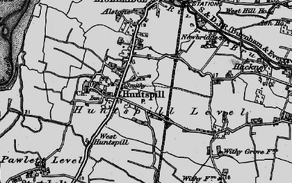 Old map of Huntspill in 1898