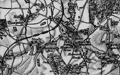 Old map of Hunworth in 1899