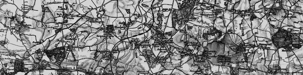 Old map of Hunworth in 1899