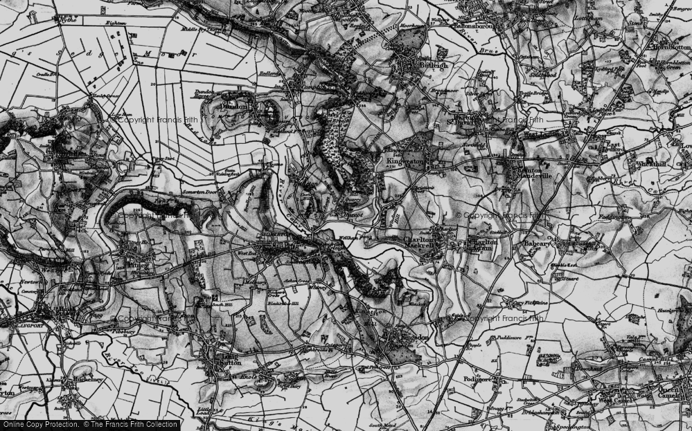 Old Map of Hurcott, 1898 in 1898