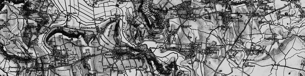Old map of Hurcott in 1898