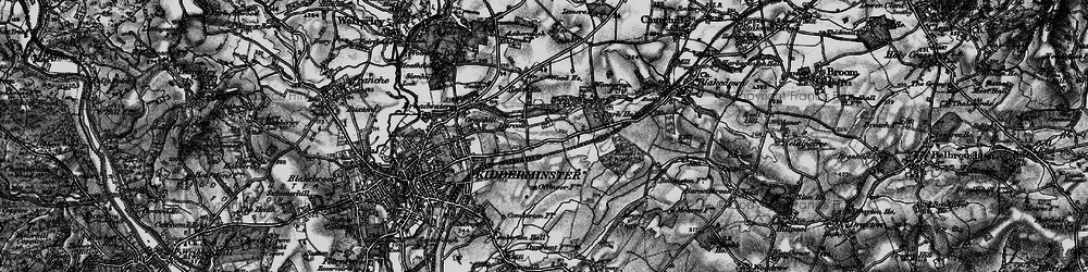 Old map of Hurcott in 1899