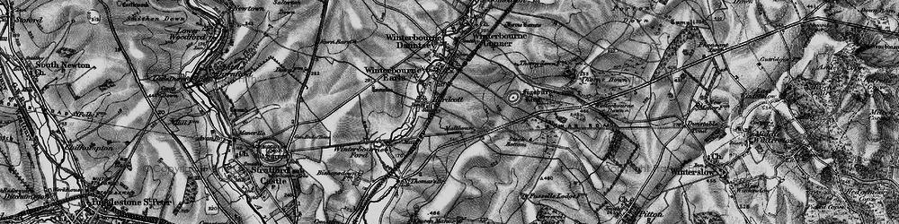 Old map of Hurdcott in 1895