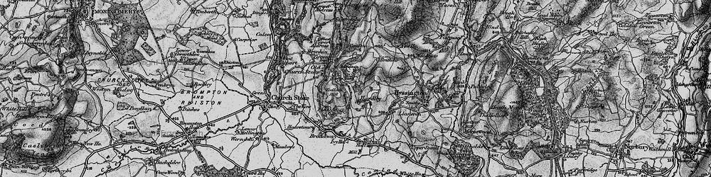 Old map of Hurdley in 1899
