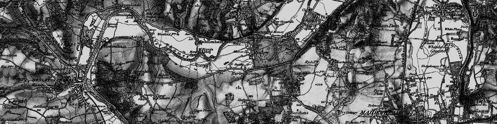 Old map of Hurley in 1895