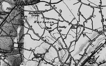 Old map of Hurlston in 1896