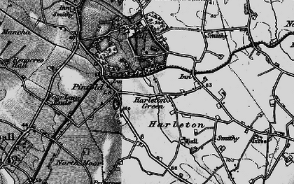 Old map of Hurlston Green in 1896
