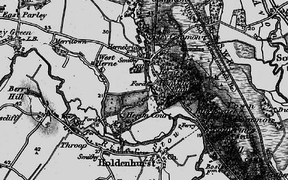Old map of Hurn in 1895