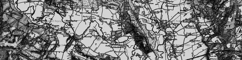 Old map of Hurn in 1895