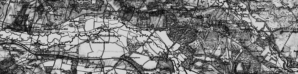 Old map of Bryants Puddle Heath in 1897