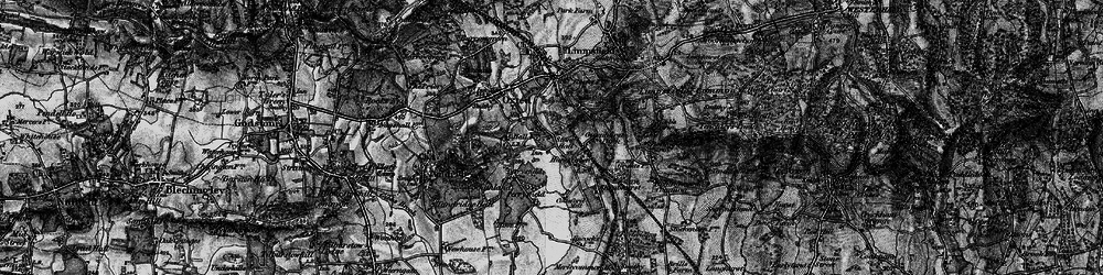 Old map of Hurst Green in 1895
