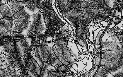 Old map of Hurstbourne Priors in 1895